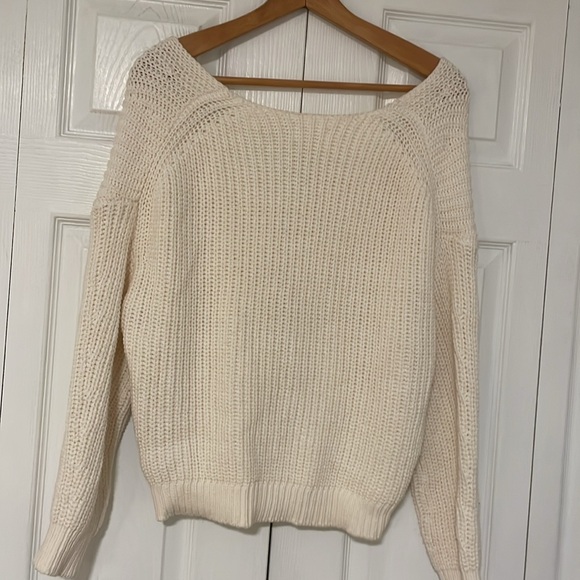 Maeve V-Neck Sculptured Pullover Sweater size medium - Picture 4 of 5